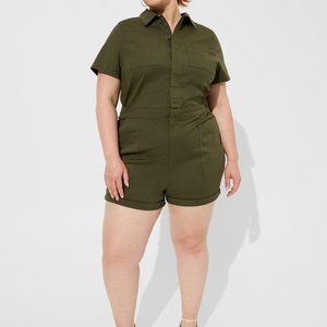 Torrid Twill Jumper Utility Shorts Romper Size 24 New with tags